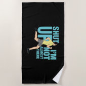 Ik ben er niet bijna. strandlaken (Voorkant)