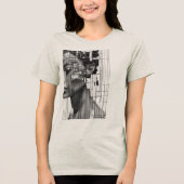 "Ik ben er niet gekomen door het te willen Tri-Blend Shirt (Voorkant)