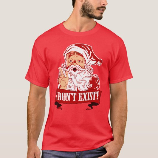 Ik ben er niet, kerstman. t-shirt (Voorkant)