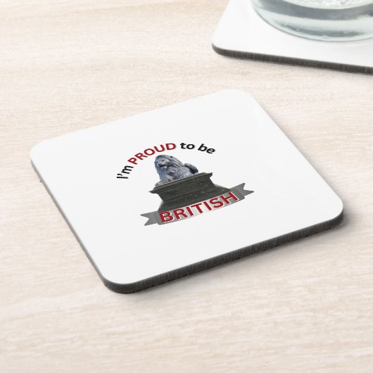 Ik ben er trots op Brits te zijn Bier Onderzetter (Linkerzijde)