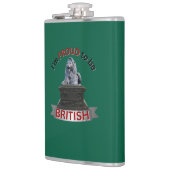 Ik ben er trots op Brits te zijn Heupfles (Links)