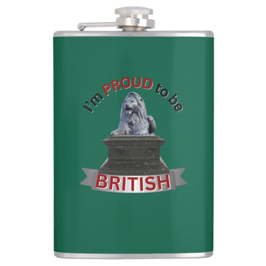 Ik ben er trots op Brits te zijn Heupfles (Voorkant)