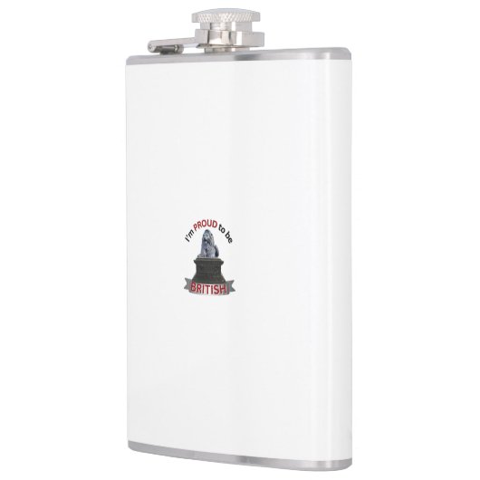 Ik ben er trots op Brits te zijn Heupfles (Links)