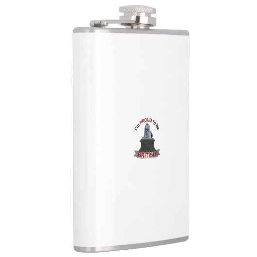 Ik ben er trots op Brits te zijn Heupfles (Rechts)