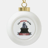 Ik ben er trots op Brits te zijn Keramische Bal Ornament (Voorkant)