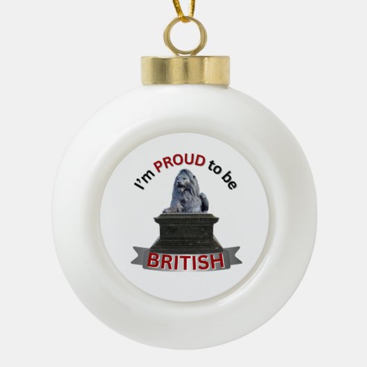 Ik ben er trots op Brits te zijn Keramische Bal Ornament (Voorkant)