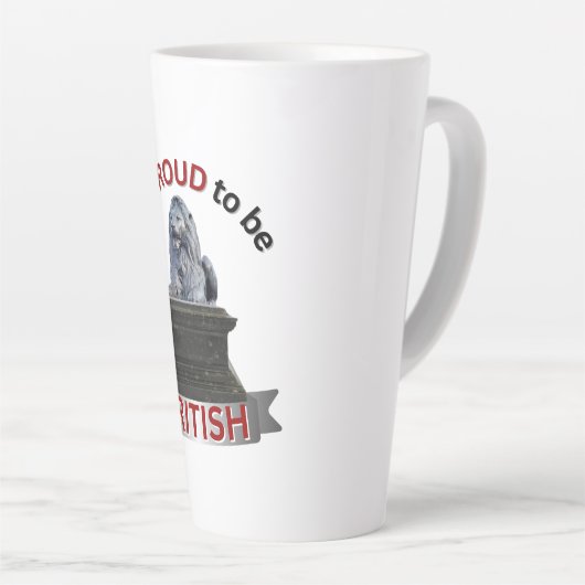 Ik ben er trots op Brits te zijn Latte Mok (Rechterhoek)