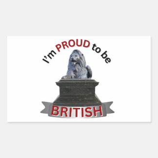 Ik ben er trots op Brits te zijn Rechthoekige Sticker
