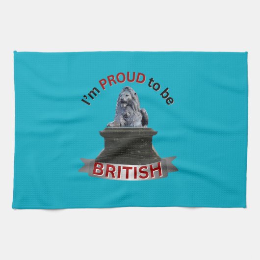 Ik ben er trots op Brits te zijn Theedoek (Horizontaal)