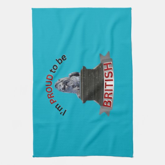 Ik ben er trots op Brits te zijn Theedoek (Verticaal)