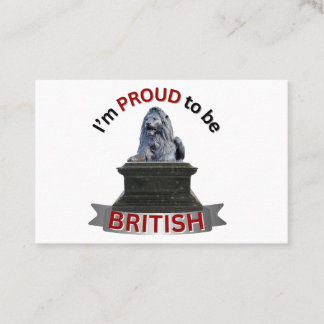 Ik ben er trots op Brits te zijn Visitekaartje
