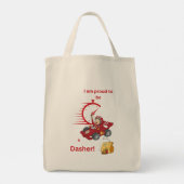 Ik ben er trots op dat ik Dasher Delivery Driver b Tote Bag (Achterkant)