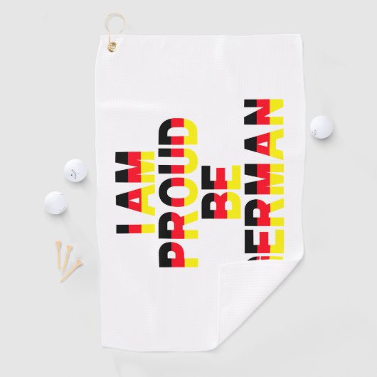"Ik ben er trots op Duits te zijn" Golfhanddoek (Insitu)