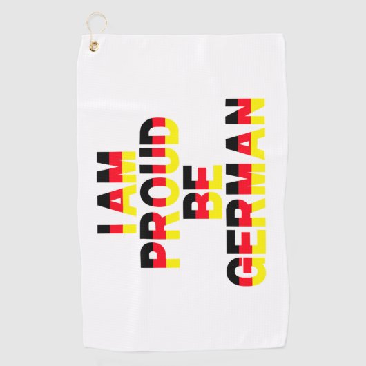 "Ik ben er trots op Duits te zijn" Golfhanddoek (Voorkant)