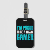 ik ben er trots op een gamer te zijn  bagagelabel (Voorkant (verticaal))
