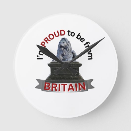 Ik ben er trots op uit Groot-Brittannië te komen Ronde Klok (Voorkant)
