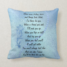 'Ik ben er voor jou' Friendship Throw Cushion