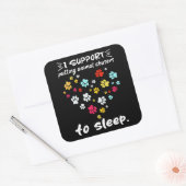 Ik ben er voorstander van om dierenmishandelaars i vierkante sticker (Envelop)