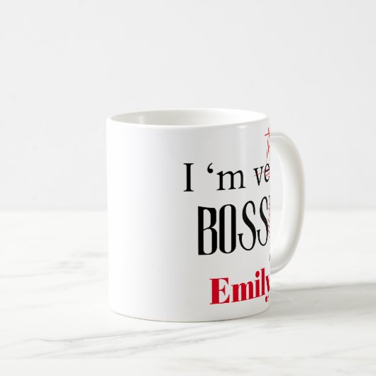 Ik ben erg bazig / baas dame in sarcastisch grappi koffiemok (Voorkant rechts)