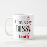 Ik ben erg bazig / baas dame in sarcastisch grappi koffiemok<br><div class="desc">Deze voortreffelijke koffie-mok is ontworpen om uw koffie of thee-drink ervaring te verhogen en een vleugje weelde toe te voegen aan uw dagelijkse routine. Op zoek naar een doordacht en luxe cadeau? Deze gepersonaliseerde koffie mok is een uitstekende keuze voor verjaardagen, jubilea, feestdagen, of elke speciale gelegenheid voor uw baas...</div>