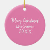 Ik ben erg dankbaar voor je kerstmis. keramisch ornament (Achterkant)