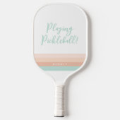 Ik ben erg druk met Pickleball Retro Stripe spelen Paddle (Achterkant)