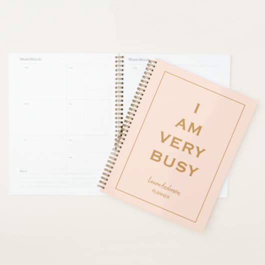 "Ik ben erg druk" Roze en goudkanner Planner (Display)