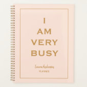 "Ik ben erg druk" Roze en goudkanner Planner (Voorkant)