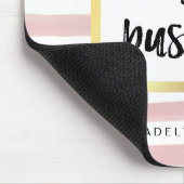 Ik ben erg druk | Roze Waterverf strips en goud Muismat (Hoek)