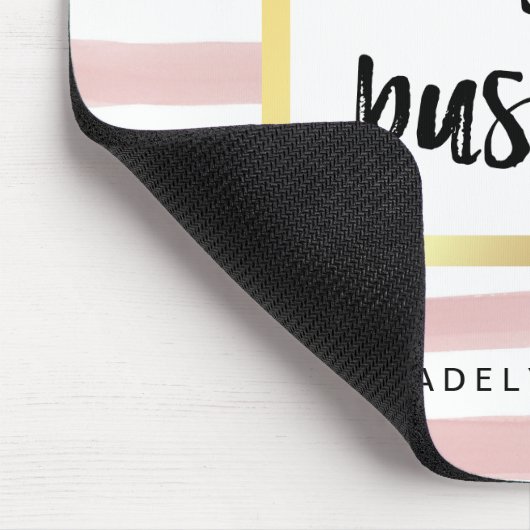 Ik ben erg druk | Roze Waterverf strips en goud Muismat (Hoek)