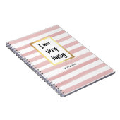 Ik ben erg druk | Roze Waterverf strips en goud Notitieboek (Rechterzijde)