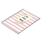 Ik ben erg druk | Roze Waterverf strips en goud Notitieboek (Linkerzijde)