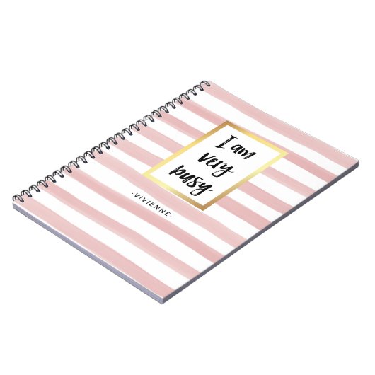 Ik ben erg druk | Roze Waterverf strips en goud Notitieboek (Linkerzijde)