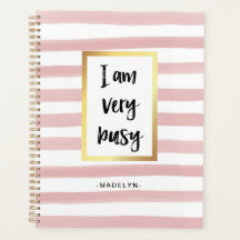 Ik ben erg druk | Roze Waterverf strips en goud