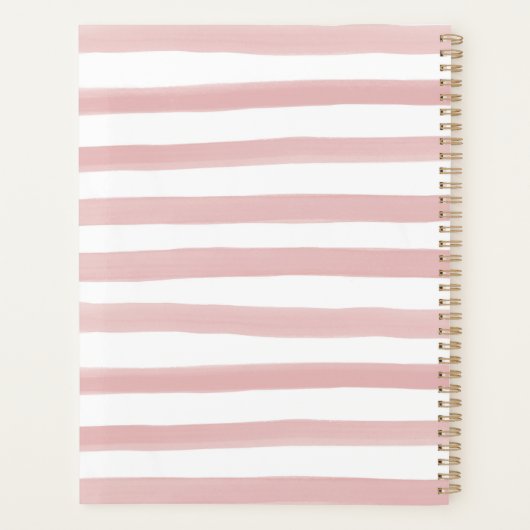 Ik ben erg druk | Roze Waterverf strips en goud Planner (Achterkant)
