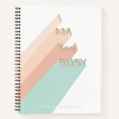 "Ik ben erg druk" Trendy Gold Script Modern Retro Notitieboek (Voorkant)