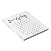 Ik ben erg druk | Typografie van zwart en wit schr Notitieblok (Schuin)