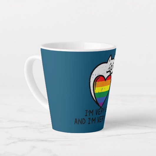 Ik ben erg homo en heel gespannen, grappige LGBT C Latte Mok (Linkerhoek)