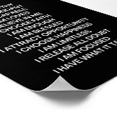 IK BEN ERG POSITIEVE BEVESTIGING POSTER (Hoek)