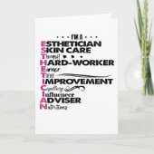 Ik ben Estheticiaans Afstuderen Salon Estheti Kaart (Voorkant)