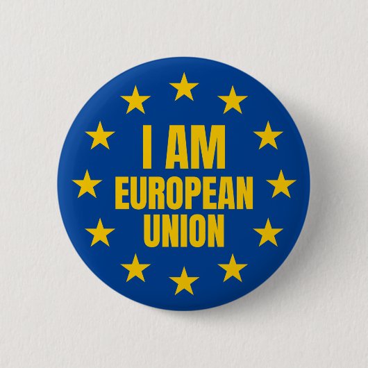 IK BEN EUROPESE UNIE RONDE BUTTON 5,7 CM (Voorkant)