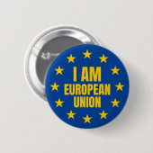 IK BEN EUROPESE UNIE RONDE BUTTON 5,7 CM (Voorkant /achterkant)