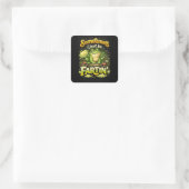 Ik Ben Even Pijpen Vierkante Sticker (Tas)