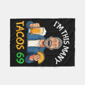 Ik ben evenveel taco's 69 jaar oude man die bier d fleece deken (Voorkant (Horizontaal))
