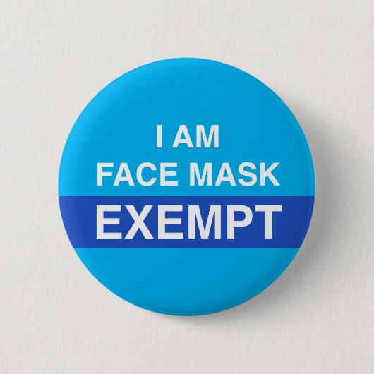 Ik ben Face mask Exemption Badge Pin Button (Voorkant)