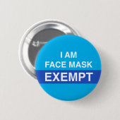 Ik ben Face mask Exemption Badge Pin Button (Voorkant /achterkant)