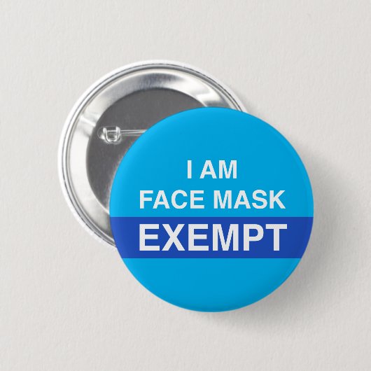 Ik ben Face mask Exemption Badge Pin Button (Voorkant /achterkant)