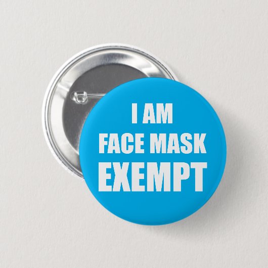 Ik ben Face mask Exemption Badge Pin Button (Voorkant /achterkant)