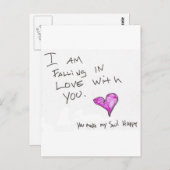 IK BEN FALLiNG VERLIES WiTH JE HORTt SOUL Briefkaart (Voorkant / Achterkant)