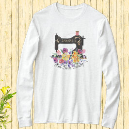Ik ben Fancy Floral  naaimachine. T-shirt